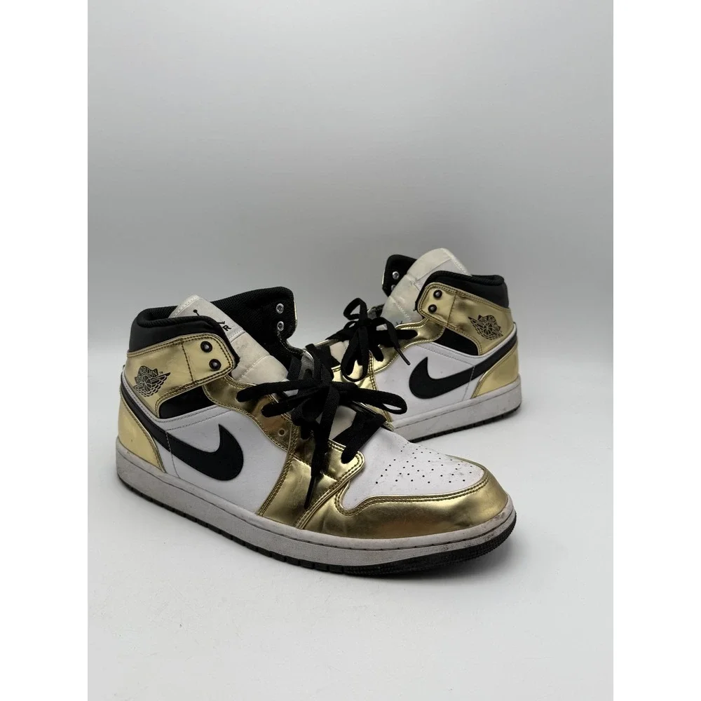Jordan Air Jordan 1 Mid Metallic Gold DC1419-700 Mens Size 13 No Box